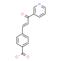 ChemSpider 2D Image | 4-[(1E)-3-Oxo-3-(3-pyridinyl)-1-propen-1-yl]benzoate | C15H10NO3