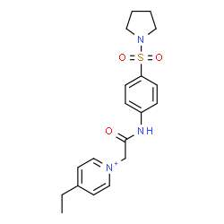 ChemSpider 2D Image | 4-Ethyl-1-(2-oxo-2-{[4-(1-pyrrolidinylsulfonyl)phenyl]amino}ethyl)pyridinium | C19H24N3O3S