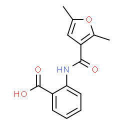 ChemSpider 2D Image | 2-(2,5-dimethylfuran-3-amido)benzoic acid | C14H13NO4