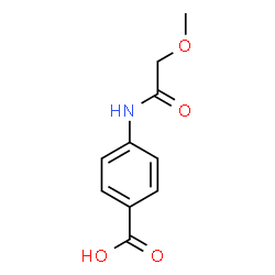 ChemSpider 2D Image | 4-(2-Methoxyacetamido)benzoic acid | C10H11NO4