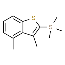 ChemSpider 2D Image | (3,4-Dimethyl-1-benzothiophen-2-yl)(trimethyl)silane | C13H18SSi