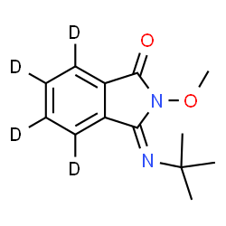 ChemSpider 2D Image | (3Z)-2-Methoxy-3-[(2-methyl-2-propanyl)imino]-1-(~2~H_4_)isoindolinone | C13H12D4N2O2