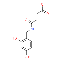 ChemSpider 2D Image | 4-[(2,4-Dihydroxybenzyl)amino]-4-oxobutanoate | C11H12NO5
