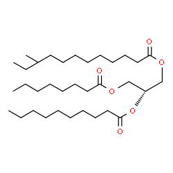ChemSpider 2D Image | 2-(Decanoyloxy)-3-(octanoyloxy)propyl 10-methyldodecanoate | C34H64O6