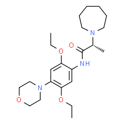 ChemSpider 2D Image | (2R)-2-(1-Azepanyl)-N-[2,5-diethoxy-4-(4-morpholinyl)phenyl]propanamide | C23H37N3O4