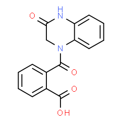 ChemSpider 2D Image | 2-[(3-Oxo-3,4-dihydro-1(2H)-quinoxalinyl)carbonyl]benzoic acid | C16H12N2O4