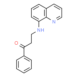 ChemSpider 2D Image | 1-Phenyl-3-(8-quinolinylamino)-1-propanone | C18H16N2O