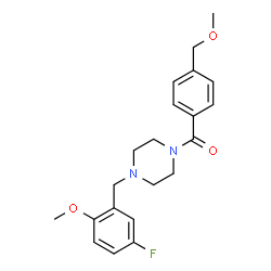 ChemSpider 2D Image | [4-(5-Fluoro-2-methoxybenzyl)-1-piperazinyl][4-(methoxymethyl)phenyl]methanone | C21H25FN2O3