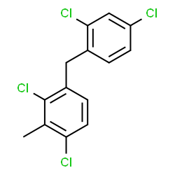ChemSpider 2D Image | 2,2',4,4'-tetrachloro-3-methyl-diphenylmethane | C14H10Cl4