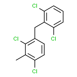 ChemSpider 2D Image | 2,2',4,6'-tetrachloro-3-methyl-diphenylmethane | C14H10Cl4