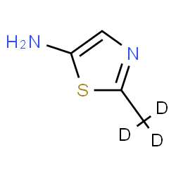 ChemSpider 2D Image | 2-(~2~H_3_)Methyl-1,3-thiazol-5-amine | C4H3D3N2S