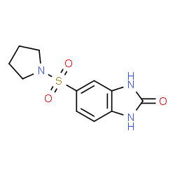 ChemSpider 2D Image | 5-(1-Pyrrolidinylsulfonyl)-1,3-dihydro-2H-benzimidazol-2-one | C11H13N3O3S