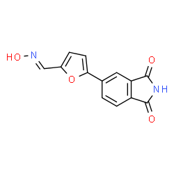 ChemSpider 2D Image | 5-{5-[(E)-(Hydroxyimino)methyl]-2-furyl}-1H-isoindole-1,3(2H)-dione | C13H8N2O4