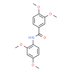 ChemSpider 2D Image | N-(2,4-Dimethoxyphenyl)-3,4-dimethoxybenzamide | C17H19NO5