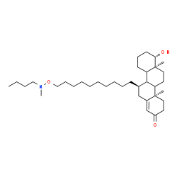 ChemSpider 2D Image | (4aR,6aS,7S,11R)-11-(10-{[Butyl(methyl)amino]oxy}decyl)-7-hydroxy-4a,6a-dimethyl-4,4a,4b,5,6,6a,7,8,9,10,10a,10b,11,12-tetradecahydro-2(3H)-chrysenone | C35H61NO3
