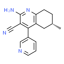 ChemSpider 2D Image | (6S)-2-Amino-6-methyl-4-(3-pyridinyl)-5,6,7,8-tetrahydro-3-quinolinecarbonitrile | C16H16N4
