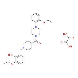 ChemSpider 2D Image | [1-(3-Ethoxy-2-hydroxybenzyl)-4-piperidinyl][4-(2-ethoxyphenyl)-1-piperazinyl]methanone ethanedioate (1:1) | C29H39N3O8