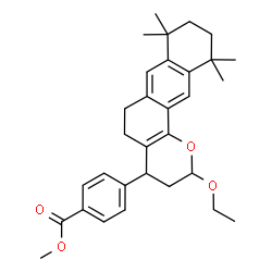 ChemSpider 2D Image | Methyl 4-(2-ethoxy-8,8,11,11-tetramethyl-3,4,5,6,8,9,10,11-octahydro-2H-naphtho[2,3-h]chromen-4-yl)benzoate | C31H38O4