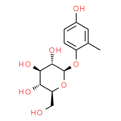 ChemSpider 2D Image | 4-Hydroxy-2-methylphenyl beta-L-glucopyranoside | C13H18O7