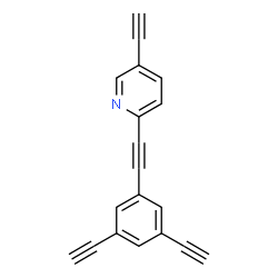 ChemSpider 2D Image | 2-[(3,5-Diethynylphenyl)ethynyl]-5-ethynylpyridine | C19H9N