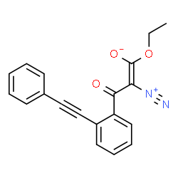 ChemSpider 2D Image | (1Z)-2-Diazonio-1-ethoxy-3-oxo-3-[2-(phenylethynyl)phenyl]-1-propen-1-olate | C19H14N2O3