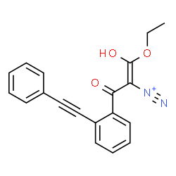 ChemSpider 2D Image | (1Z)-1-Ethoxy-1-hydroxy-3-oxo-3-[2-(phenylethynyl)phenyl]-1-propene-2-diazonium | C19H15N2O3