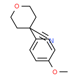 ChemSpider 2D Image | 4-(4-Methoxy-phenyl)-tetrahydro-pyran-4-carbonitrile | C13H15NO2