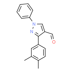 ChemSpider 2D Image | 3-(3,4-Dimethylphenyl)-1-phenyl-1H-pyrazole-4-carbaldehyde | C18H16N2O