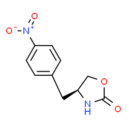 ChemSpider 2D Image | (S)-4-(4-Nitrobenzyl)-2-oxazolidinone | C10H10N2O4