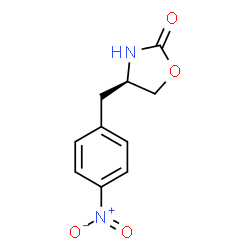 ChemSpider 2D Image | (4R)-4-(4-Nitrobenzyl)-1,3-oxazolidin-2-one | C10H10N2O4