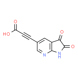 ChemSpider 2D Image | 3-(2,3-Dioxo-2,3-dihydro-1H-pyrrolo[2,3-b]pyridin-5-yl)-2-propynoic acid | C10H4N2O4