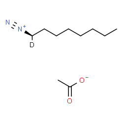 ChemSpider 2D Image | (1R)-1-(1-~2~H_1_)Octanediazonium acetate | C10H19DN2O2