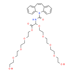 ChemSpider 2D Image | 2-{2-[2-(2-Hydroxyethoxy)ethoxy]ethoxy}ethyl 2-[(5H-dibenzo[b,f]azepin-5-ylcarbonyl)amino]-14-hydroxy-3,6,9,12-tetraoxatetradecan-1-oate | C33H46N2O12