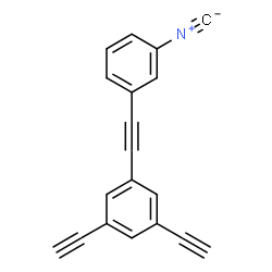 ChemSpider 2D Image | 1,3-Diethynyl-5-[(3-isocyanophenyl)ethynyl]benzene | C19H9N