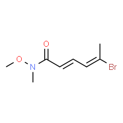 ChemSpider 2D Image | (2E,4E)-5-Bromo-N-methoxy-N-methyl-2,4-hexadienamide | C8H12BrNO2