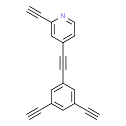 ChemSpider 2D Image | 4-[(3,5-Diethynylphenyl)ethynyl]-2-ethynylpyridine | C19H9N