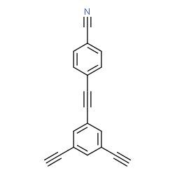 ChemSpider 2D Image | 4-[(3,5-Diethynylphenyl)ethynyl]benzonitrile | C19H9N