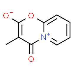 ChemSpider 2D Image | 3-Methyl-4-oxo-4H-pyrido[2,1-b][1,3]oxazin-5-ium-2-olate | C9H7NO3