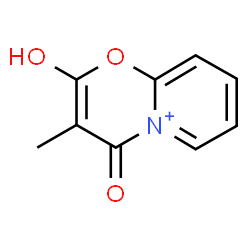 ChemSpider 2D Image | 2-Hydroxy-3-methyl-4-oxo-4H-pyrido[2,1-b][1,3]oxazin-5-ium | C9H8NO3