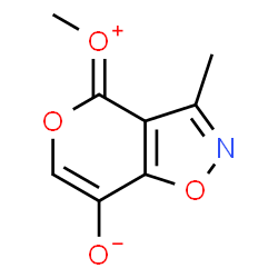 ChemSpider 2D Image | (4Z)-3-Methyl-4-(methyloxonio)-4H-pyrano[3,4-d][1,2]oxazol-7-olate | C8H7NO4
