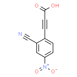 ChemSpider 2D Image | 3-(2-Cyano-4-nitrophenyl)-2-propynoic acid | C10H4N2O4