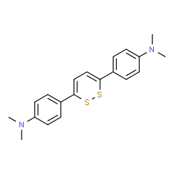 ChemSpider 2D Image | 4,4'-(1,2-Dithiine-3,6-diyl)bis(N,N-dimethylaniline) | C20H22N2S2