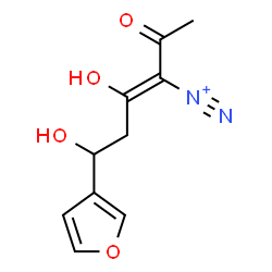 ChemSpider 2D Image | (3E)-6-(3-Furyl)-4,6-dihydroxy-2-oxo-3-hexene-3-diazonium | C10H11N2O4