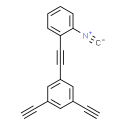 ChemSpider 2D Image | 1,3-Diethynyl-5-[(2-isocyanophenyl)ethynyl]benzene | C19H9N