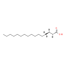 ChemSpider 2D Image | (2R,3S)-(2,3,4,4-~2~H_4_)Hexadecanoic acid | C16H28D4O2
