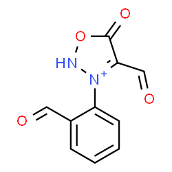 ChemSpider 2D Image | 4-Formyl-3-(2-formylphenyl)-5-oxo-2,5-dihydro-1,2,3-oxadiazol-3-ium | C10H7N2O4