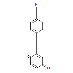 ChemSpider 2D Image | 4-[(3,6-Dioxo-1,4-cyclohexadien-1-yl)ethynyl]benzonitrile | C15H7NO2