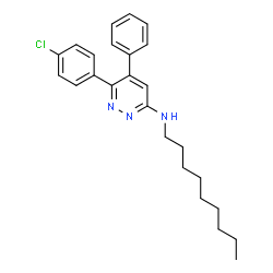 ChemSpider 2D Image | 6-(4-Chlorophenyl)-N-nonyl-5-phenyl-3-pyridazinamine | C25H30ClN3