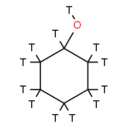 ChemSpider 2D Image | (~3~H_11_)Cyclohexan(~3~H)ol | C6T12O