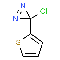 ChemSpider 2D Image | 3-Chloro-3-(2-thienyl)-3H-diazirene | C5H3ClN2S